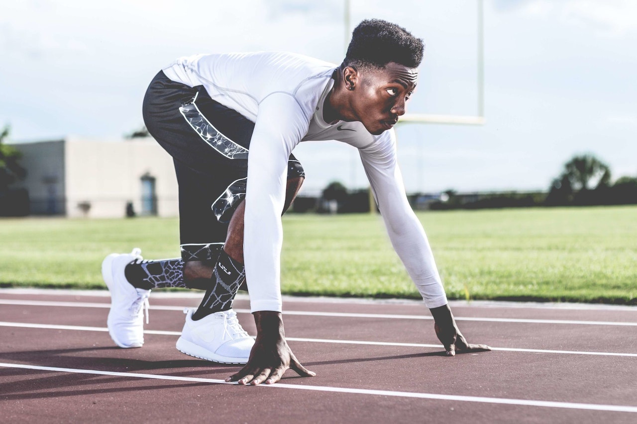 runner on a track